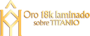 Oro 18k laminado sobre Titanio